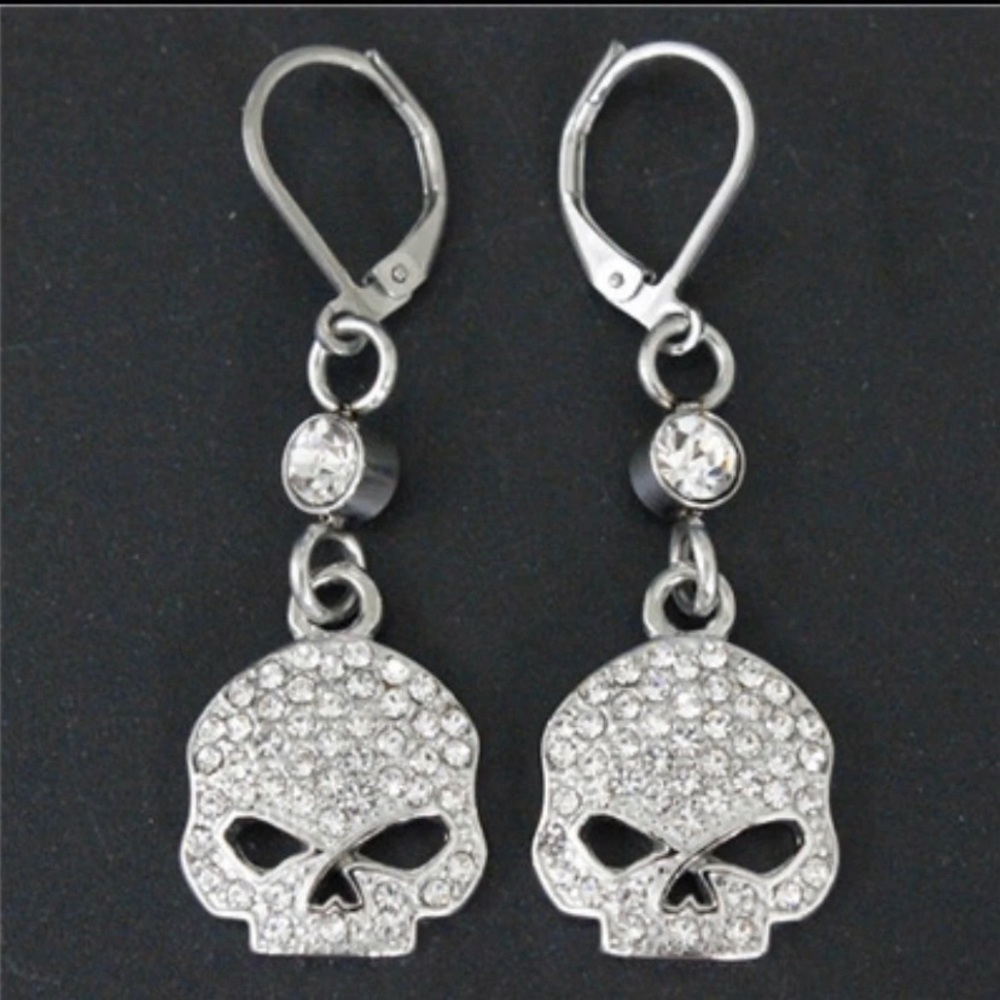 Silver Skull Earrings